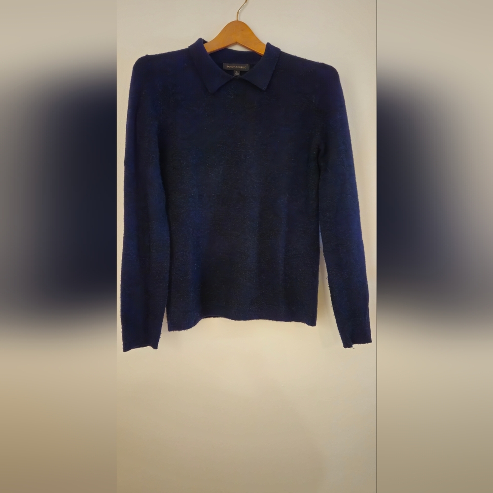 Banana Republic Womens Deep Blue Crewneck Sweater Size Small